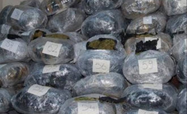 UŞAK`TA 65 KİLO ESRAR YAKALANDI