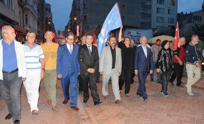Sinop’ta Ülkü Ocaklarından Teröre Tepki Yürüyüşü