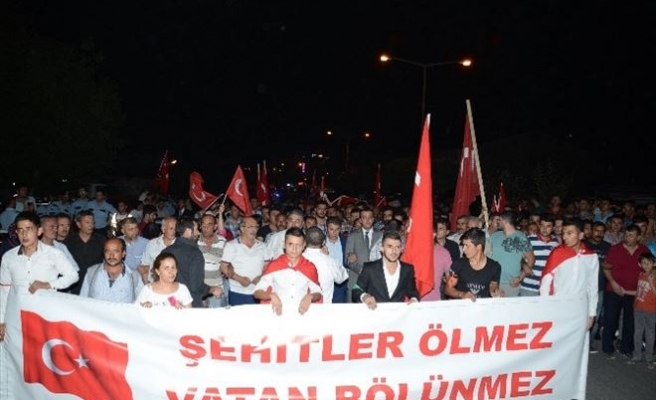 Darende’de Şehide Saygı Teröre Lanet Yürüyüşü Yapıldı