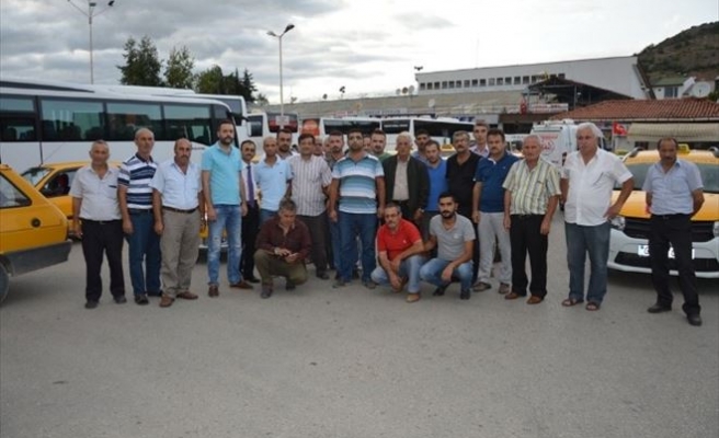 Niksar’da Taksicilerden Terör Protestosu