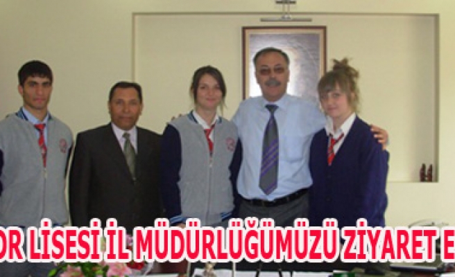 SPOR LİSESİ İL MÜDÜRLÜĞÜMÜZÜ ZİYARET ETTİ