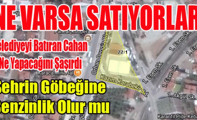 BORÇ BATAĞINA GİREN UŞAK BELEDİYESİNDEN ŞEHRİN GÖBEĞİNE BENZİNLİK PROJESİ