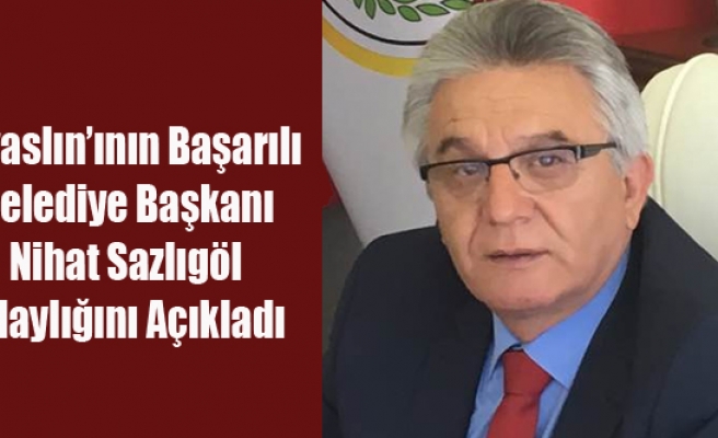SİVASLI BELEDİYE BAŞKANI NİHAT SAZLIGÖL YENİDEN ADAYIM DEDİ