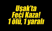 Uşak'ta otomobil şarampole yuvarlandı: 1 ölü, 1 yaralı