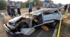 SİVASLI'DA KAZA 1 ÖLÜ 3 YARALI