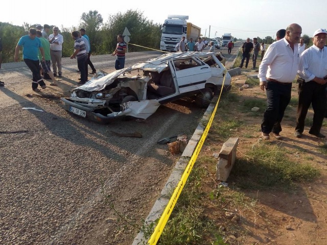 SİVASLI'DA KAZA 1 ÖLÜ 3 YARALI