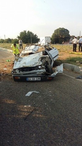 SİVASLI'DA KAZA 1 ÖLÜ 3 YARALI