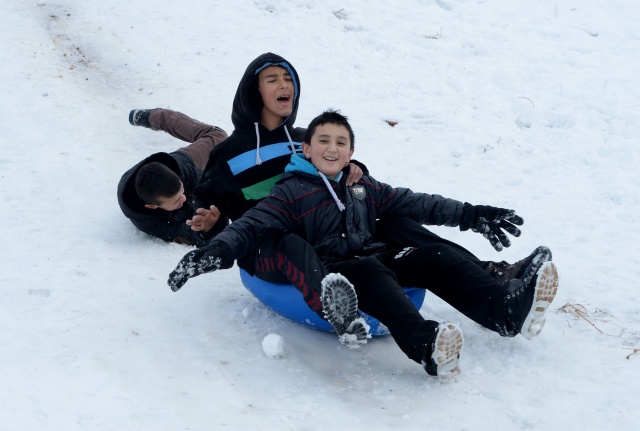 UŞAK'TAN MUHTEŞEM KAR MANZARALARI