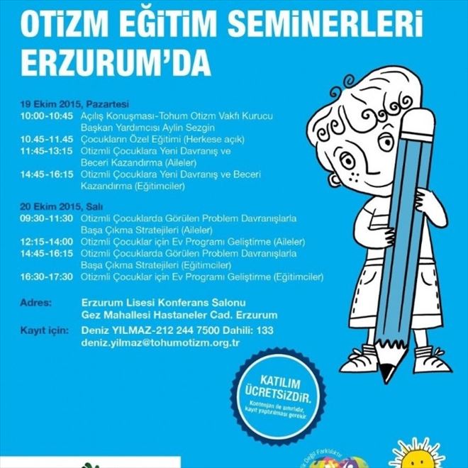 Otizm Seminerleri Erzurum’da