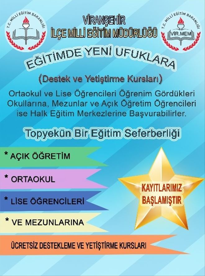 Viranşehir De Sınavlara Girecek Öğrencilere Ücretsiz Kurs İmkânı