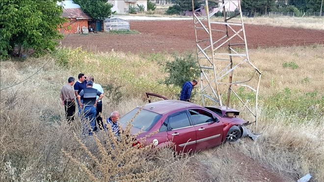 BANAZ´I ELEKTRİKSİZ BIRAKAN KAZA