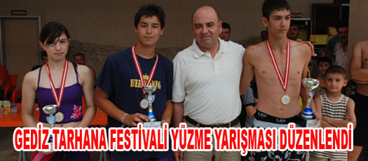 GEDİZ TARHANA FESTİVALİ YÜZME YARIŞMASI DÜZENLENDİ