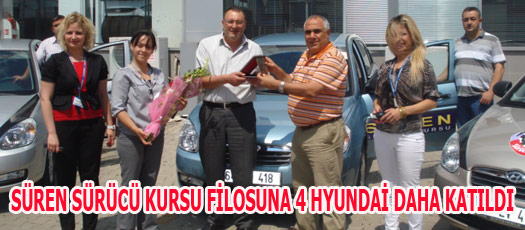 SÜREN SÜRÜCÜ KURSU FİLOSUNA 4 HYUNDAİ DAHA KATILDI
