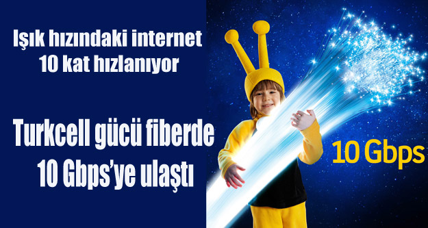 Turkcell gücü fiberde 10 Gbps’ye ulaştı