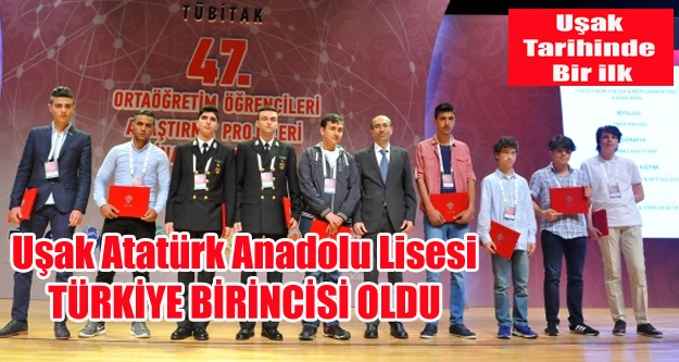 ATATÜRK ANADOLU LİSESİ TÜRKİYE BİRİNCİSİ OLDU