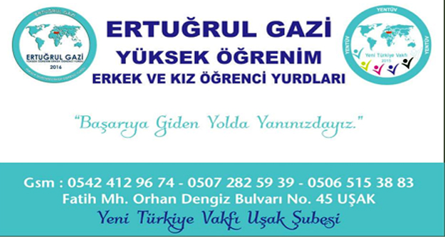 Yeni Türkiye Vakfı Uşakta Ertuğrul Gazi Yüksek Öğrenim Erkek Ve Kız Öğrenci Yurdunu Açtı