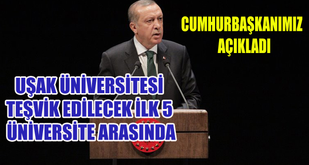UŞAK ÜNİVERSİTESİ TEŞVİK EDİLECEK İLK 5 ÜNİVERSİTE ARASINDA