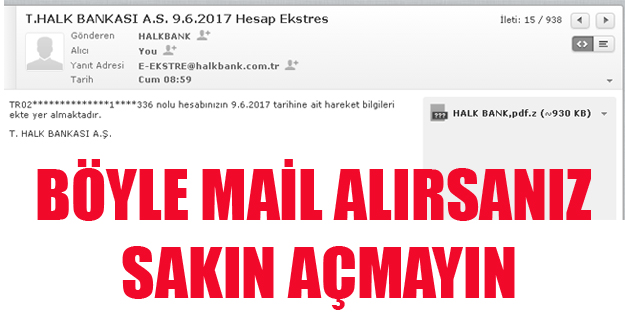DOLANDIRICLAR BU DEFA HALK BANKASININ ADINI KULLANIYOR