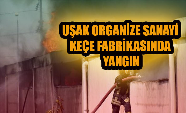 UŞAK ORGANİZE SANAYİ KEÇE FABRİKASINDA YANGIN