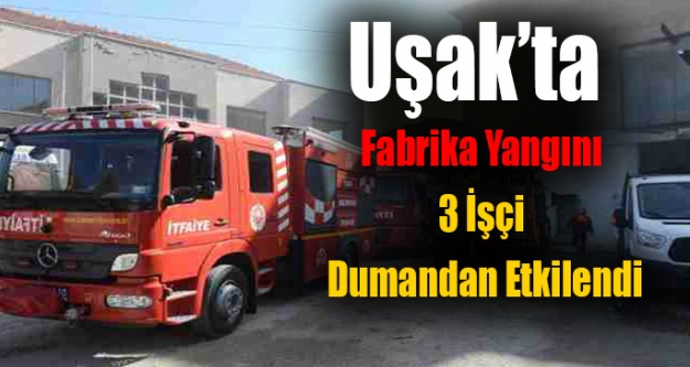 Uşak'ta fabrika yangını