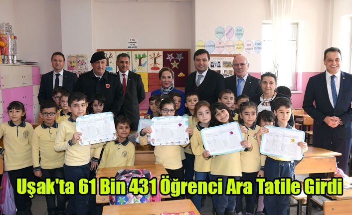 Uşak'ta 61 Bin 431 Öğrenci Ara Tatile Girdi