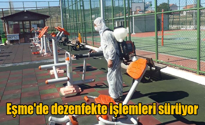 Eşme'de dezenfekte işlemleri sürüyor