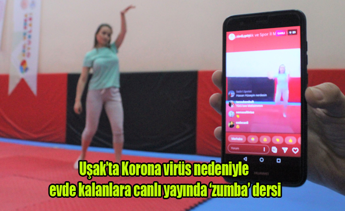 Korona virüs nedeniyle evde kalanlara canlı yayında ‘zumba dersi