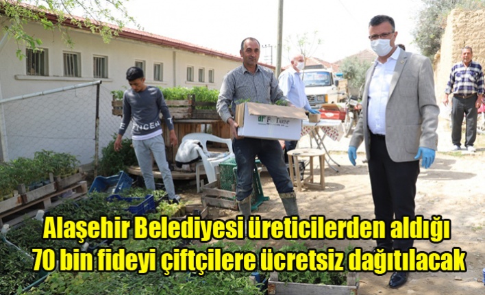 Alaşehir Belediyesi üreticilerden aldığı 70 bin fideyi çiftçilere ücretsiz dağıtılacak