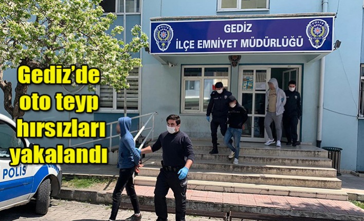 Gediz’de oto teyp hırsızları yakalandı