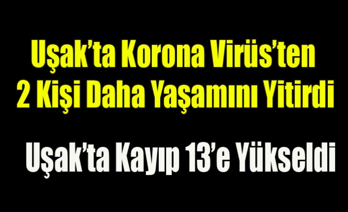 Uşak'ta Korona Virüsünden 2 Kişi Daha Yaşamını Yitirdi