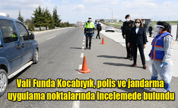Vali Funda Kocabıyık, polis ve jandarma uygulama noktalarında incelemede bulundu