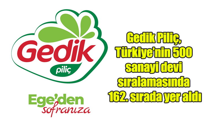 Gedik Piliç, Türkiye’nin 500 sanayi devi sıralamasında 162. sırada yer aldı