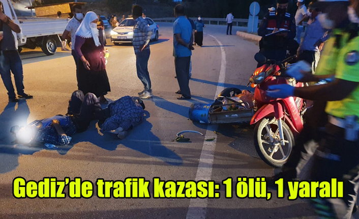Gediz’de trafik kazası: 1 ölü, 1 yaralı