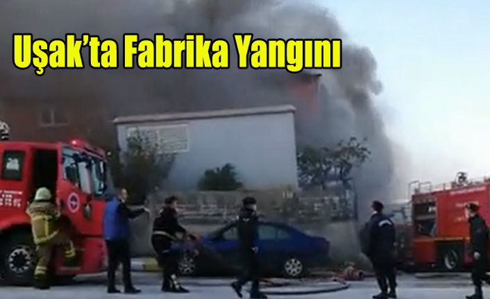 UŞAK OSB'DE FABRİKA YANGINI, HANLAR TEKSTİLDE YANGIN ÇIKTI