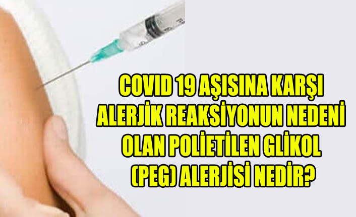 COVID 19 AŞISINA KARŞI ALERJİK REAKSİYONUN NEDENİ OLAN POLİETİLEN GLİKOL (PEG) ALERJİSİ NEDİR?