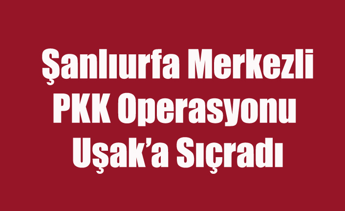UŞAK'A DA SIÇRAYAN PKK OPERASYONUNDA 17 GÖZALTI VAR