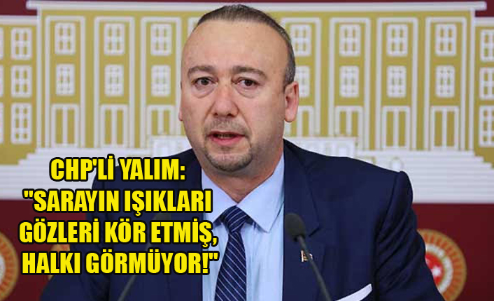 CHP'Lİ YALIM: "SARAYIN IŞIKLARI GÖZLERİ KÖR ETMİŞ, HALKI GÖRMÜYOR!"