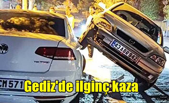 Gediz'de İlginç Kaza, Görenler Şaşkınlıklarını Gizleyemediler