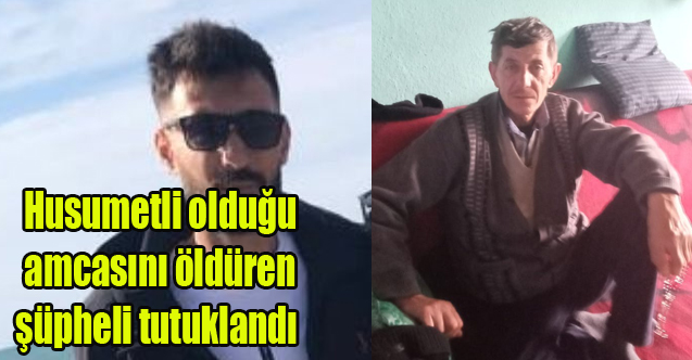Husumetli olduğu amcasını öldüren şüpheli tutuklandı