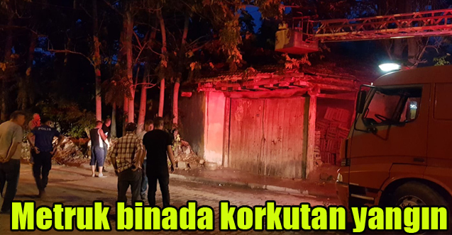 Metruk binada korkutan yangın