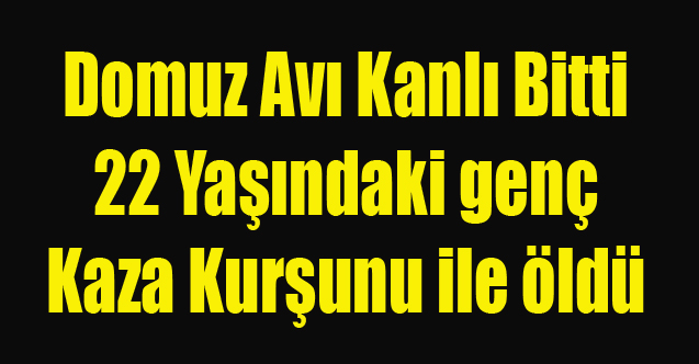 Uşak'ta Domuz avında 22 yaşındaki genç kaza kurşunu ile öldü