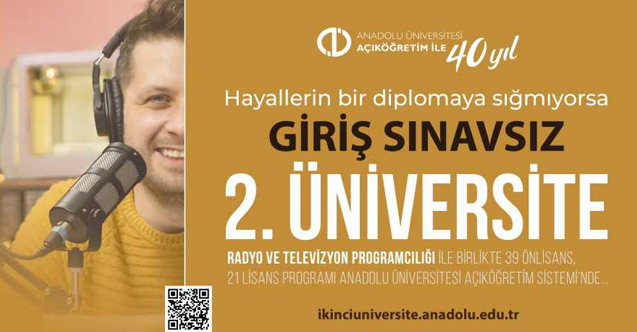 Hayalleri bir Üniversiteye Sığmayanlar İçin Anadolu Üniversitesinden İkinci Üniversite Fırsatı!