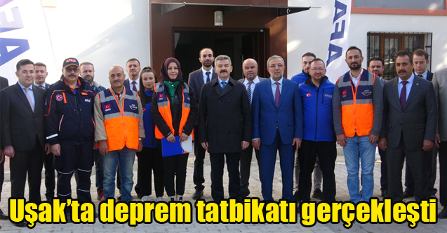 Uşak’ta deprem tatbikatı gerçekleşti