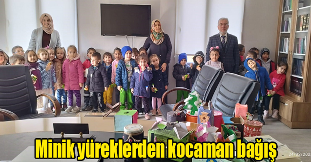 Minik yüreklerden kocaman bağış