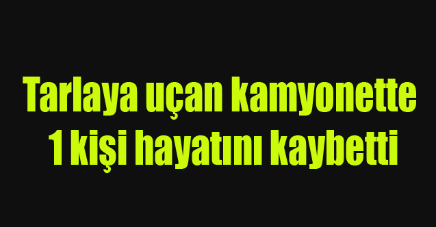 Uşak'ta Tarlaya uçan kamyonette 1 kişi hayatını kaybetti