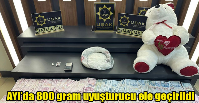 Ayı'da 800 gram uyuşturucu ele geçirildi