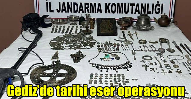 Gediz'de tarihi eser operasyonu