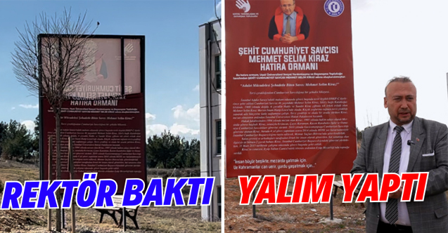 REKTÖR BAKTI,YALIM YAPTI