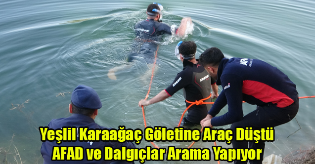 Uşak’ta otomobil gölete düştü, arama çalışması başlatıldı