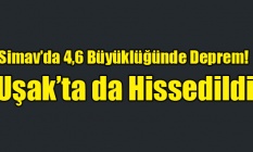 Simavda 4,6 Büyüklüğünde Deprem! Uşakta da Hissedildi